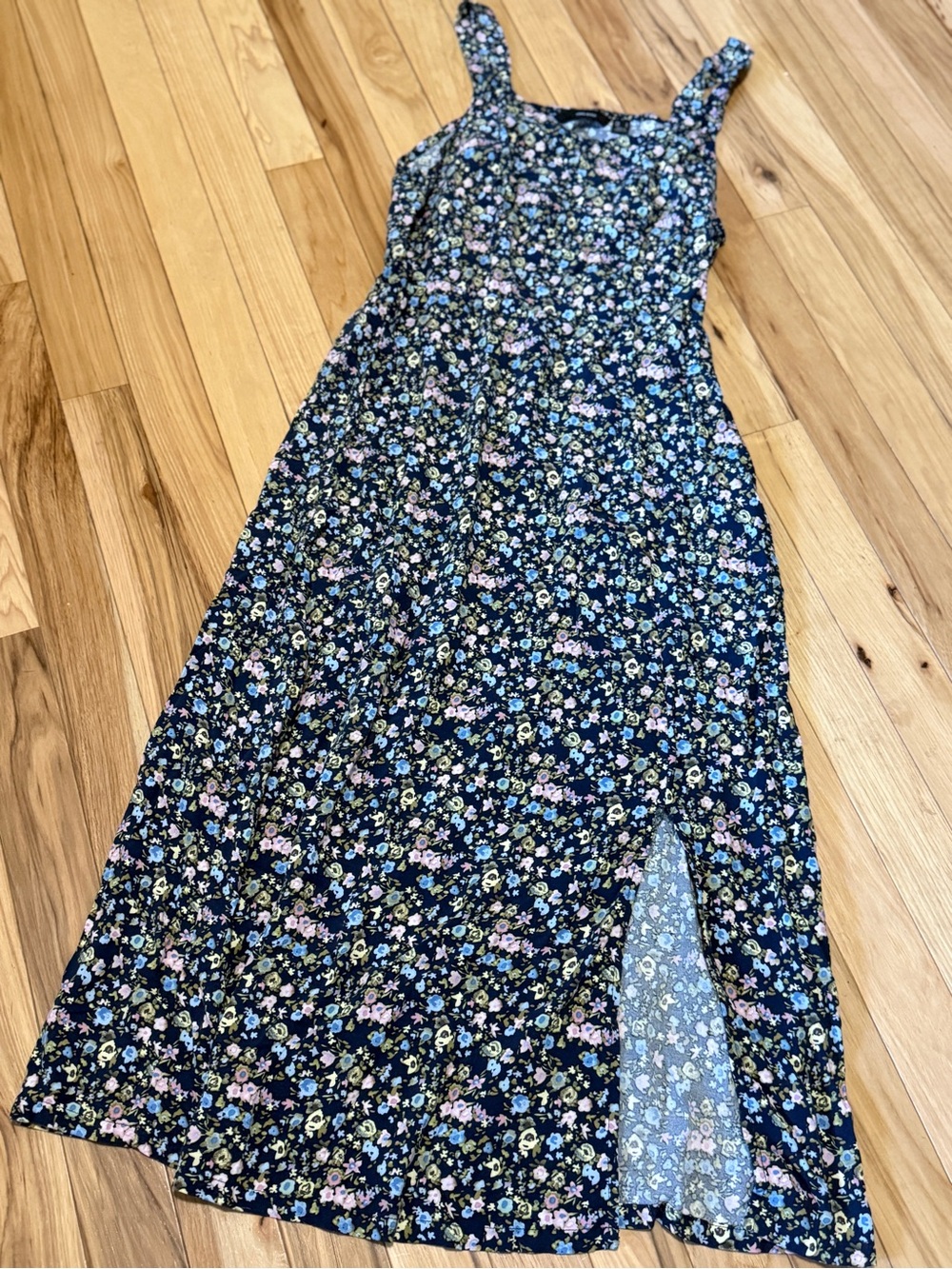 Vero Moda Black Floral Square-Neck Maxi Dress
